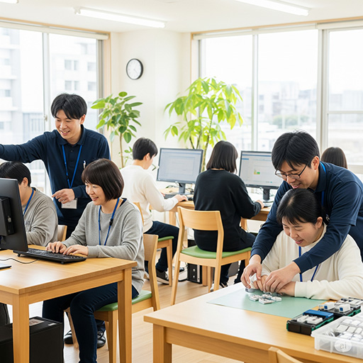 習志野市の就労継続支援B型 ドリームクエスト津田沼での作業風景