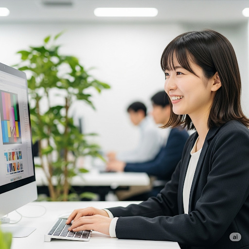 ドリームクエスト津田沼のPC訓練風景：動画編集やデータ入力